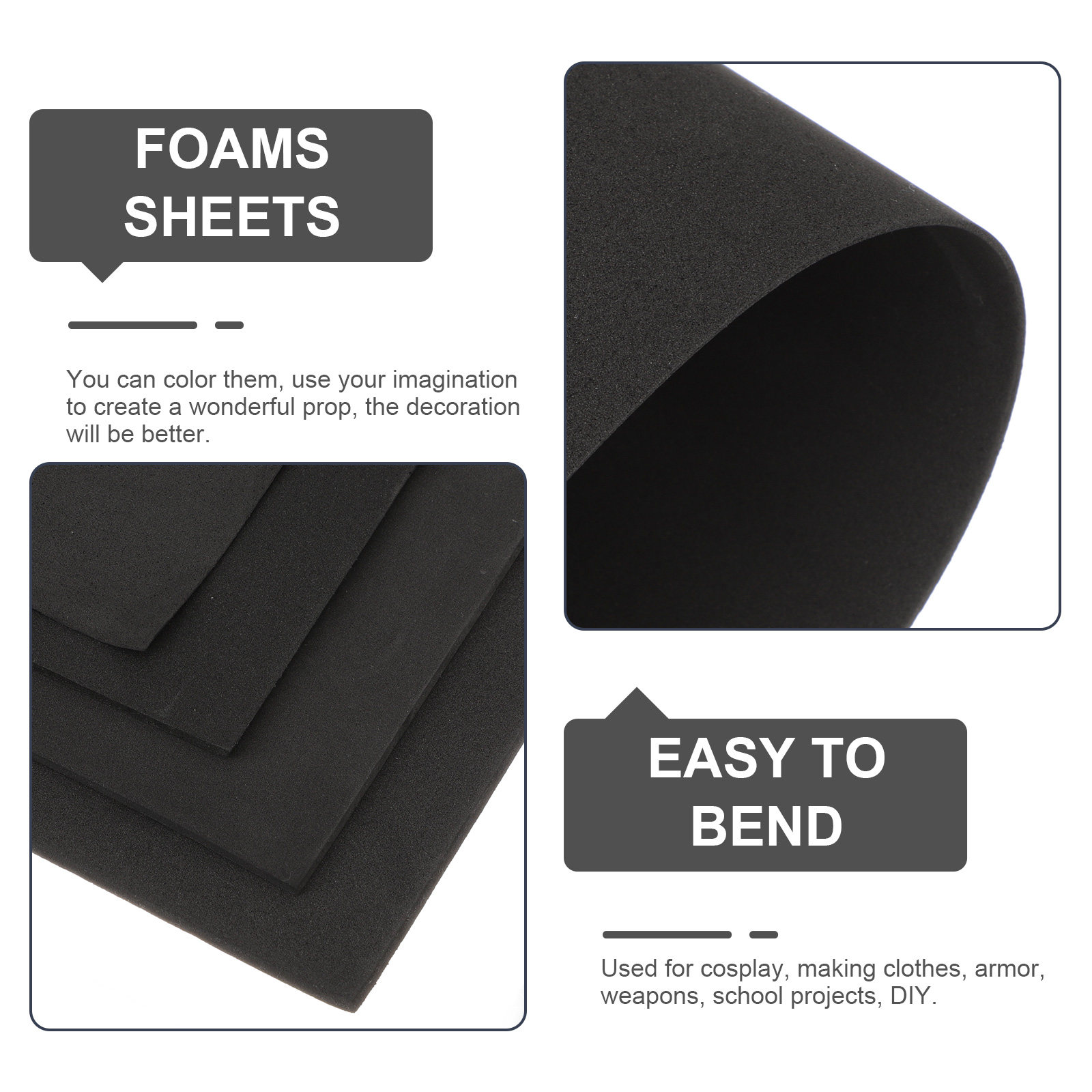 4 Stück Eva-Schaumstoffplatten – Cosplay Prop Foam Board Bewertung und Preis