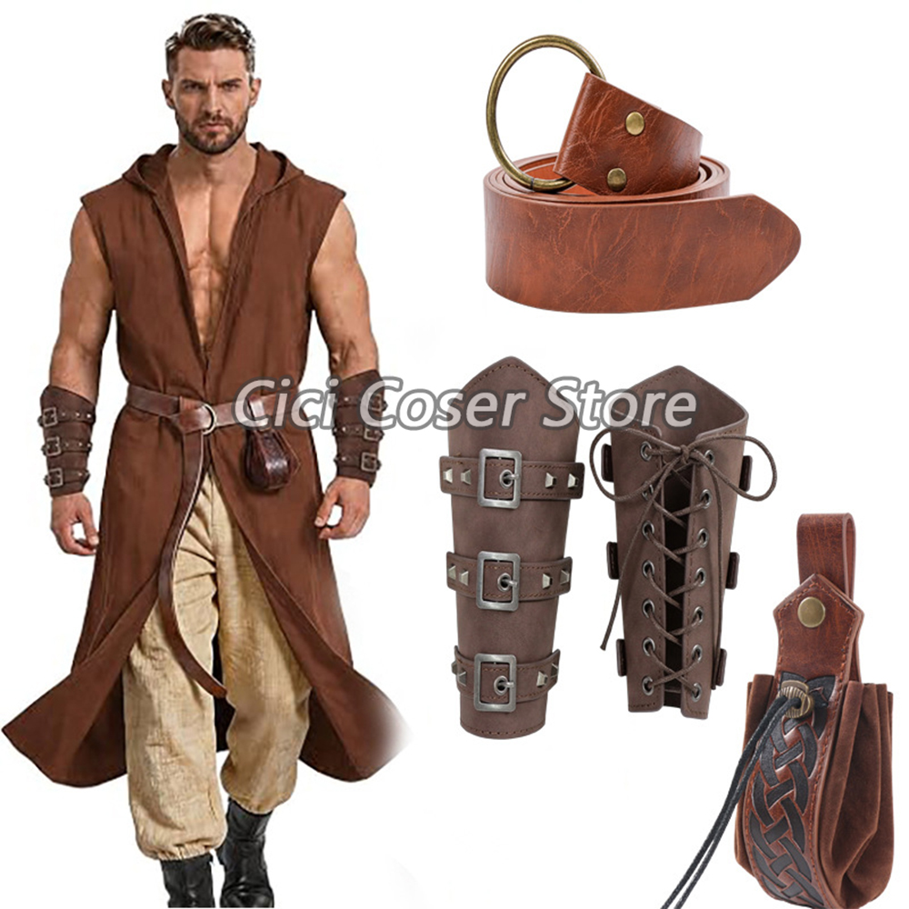 Mittelalterliches PU-Leder-Gür – Cosplay Prop Bewertung und Preis