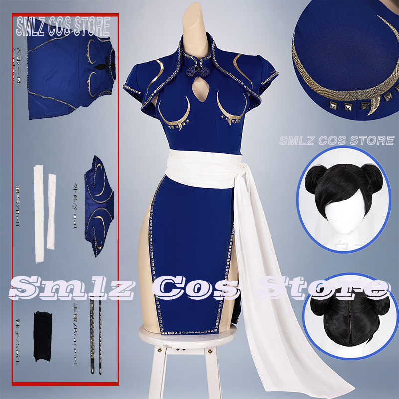 Blaues Chun-Li Cosplay-Kostüm  – Cosplay Prop Making Bewertung und Preis