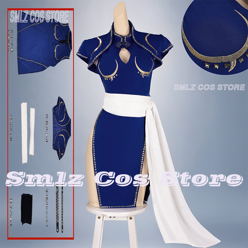 Blaues Chun-Li Cosplay-Kostüm  – Cosplay Prop Making Bewertung und Preis